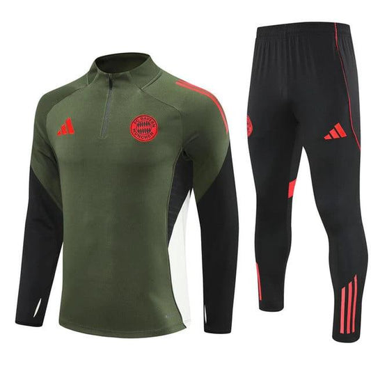 Bayern Munich 2025-26 Soccer Training Set – Military Green by Soccer Jersey