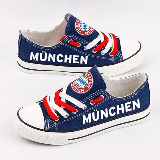 Bayern Munich Low Top Canvas Sport Sneakers Shoes For Men Women Fans by Crocs