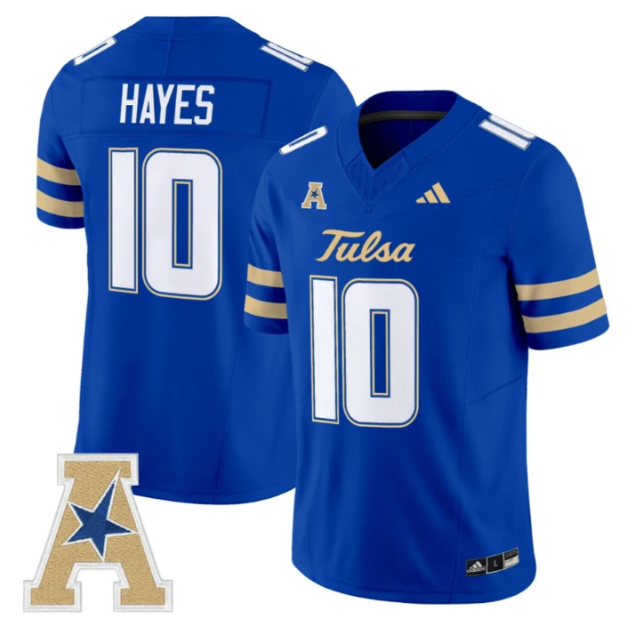 Baylor Hayes Jersey #10 Tulsa Golden Hurricane 2025 Vapor Stitched Royal by My Store NCAA Football Jerseys