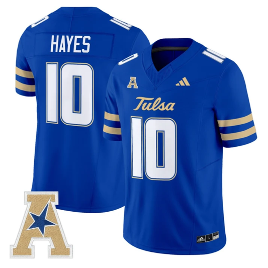Baylor Hayes Jersey #10 Tulsa Golden Hurricane 2025 Vapor Stitched Royal by My Store NCAA Football Jerseys
