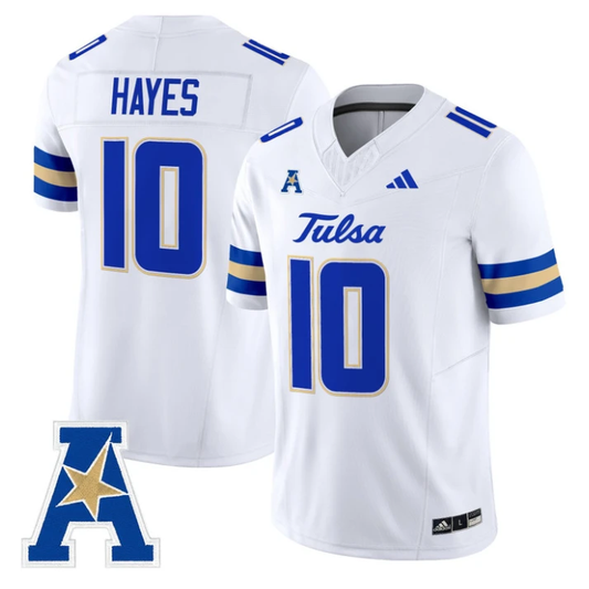 Baylor Hayes Jersey #10 Tulsa Golden Hurricane 2025 Vapor Stitched White by My Store NCAA Football Jerseys