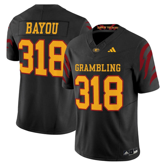 Bayou Jersey #318 Grambling Tigers 2025 Vapor Limited Stitched by My Store NCAA Football Jerseys