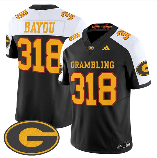 Bayou Jersey #318 Grambling Tigers 2025 Vapor Limited Stitched by My Store NCAA Football Jerseys