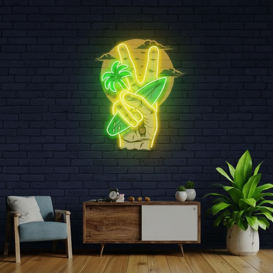 Beach Sunset LED Neon Sign Tropical Home Decor Art by Neonchics