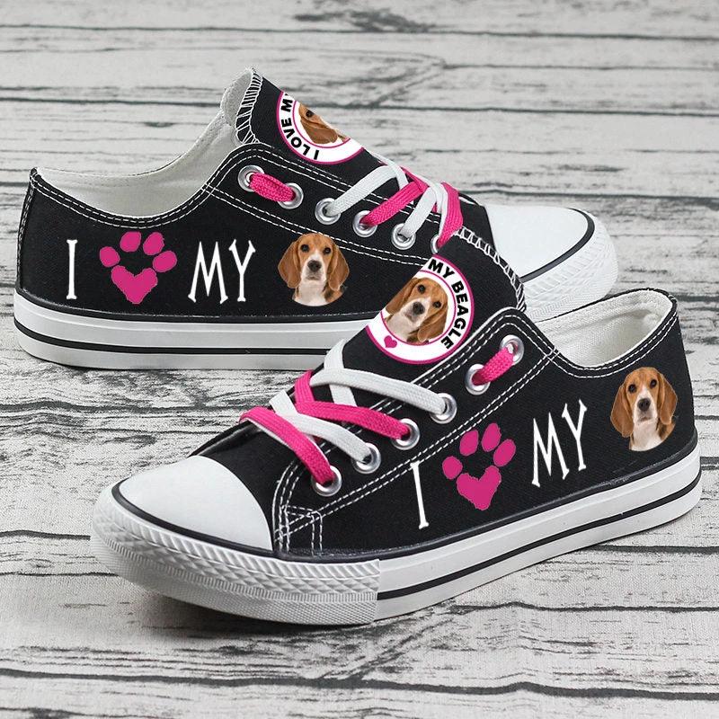 Beagle Canvas Sneakers Shoes For Men Women Fans by Crocs