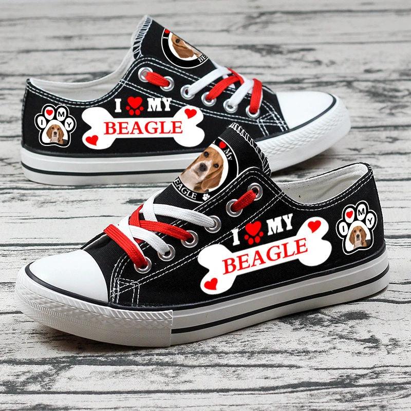 Beagle Canvas Sneakers Shoes For Men Women Fans by Crocs