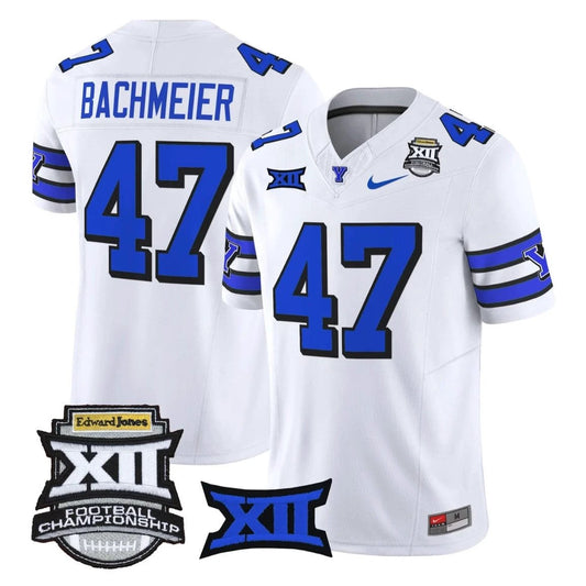 Bear Bachmeier Jersey #47 BYU Cougars 2025 Big 12 Championship Stitched 1996 Throwback by NCAA Football Jersey