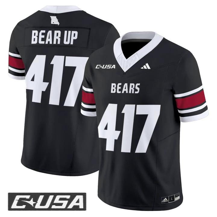 Bear Up Jersey #417 Missouri State Bears 2025 Vapor Limited Stitched by My Store NCAA Football Jerseys