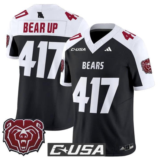 Bear Up Jersey #417 Missouri State Bears 2025 Vapor Limited Stitched by My Store NCAA Football Jerseys