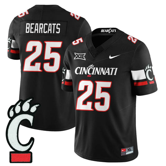 Bearcats Jersey #25 Cincinnati Bearcats Football 2025 Uniform Stitched Black by My Store