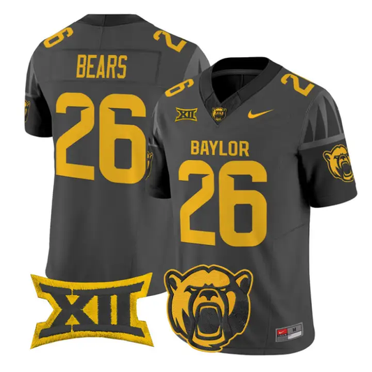 Bears Jersey #26 Baylor Bears 2026 Vapor Limited Stitched by My Store NCAA Football Jerseys