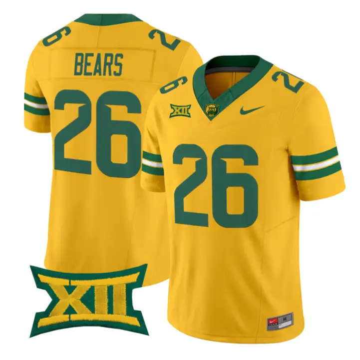 Bears Jersey #26 Baylor Bears 2026 Vapor Limited Stitched by My Store NCAA Football Jerseys