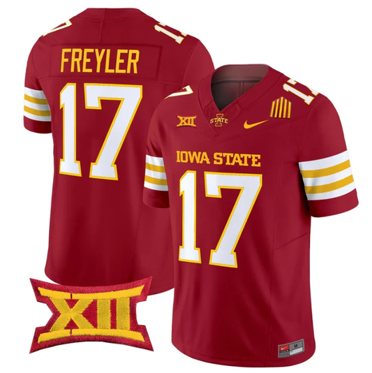 Beau Freyler Jersey #17 Iowa State Cyclones 2025 Limited Stitched Cardinal by My Store NCAA Football Jerseys