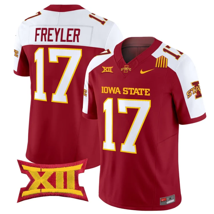 Beau Freyler Jersey #17 Iowa State Cyclones 2025 Limited Stitched Cardinal Alter by My Store NCAA Football Jerseys