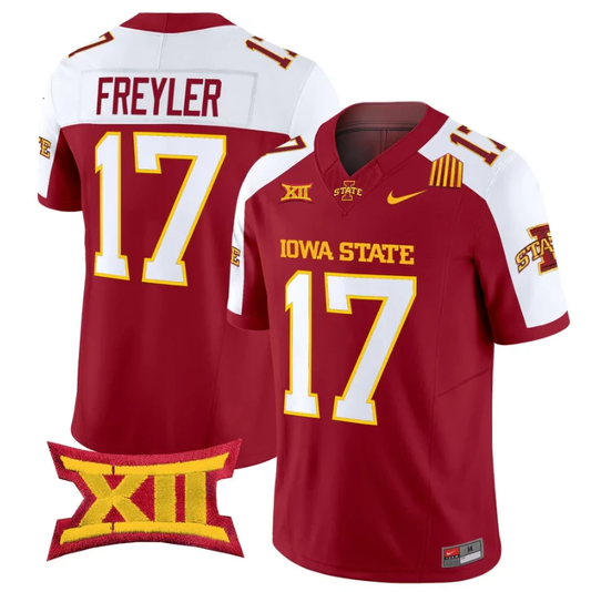 Beau Freyler Jersey #17 Iowa State Cyclones 2025 Limited Stitched Cardinal Alter by My Store NCAA Football Jerseys