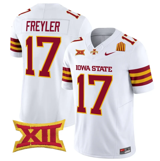 Beau Freyler Jersey #17 Iowa State Cyclones 2025 Limited Stitched White by My Store NCAA Football Jerseys