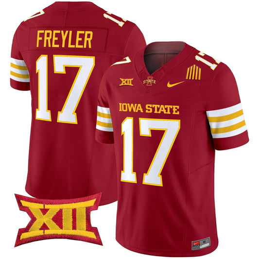 Beau Freyler Jersey #17 Iowa State Cyclones 2025 Stitched Cardinal by My Store