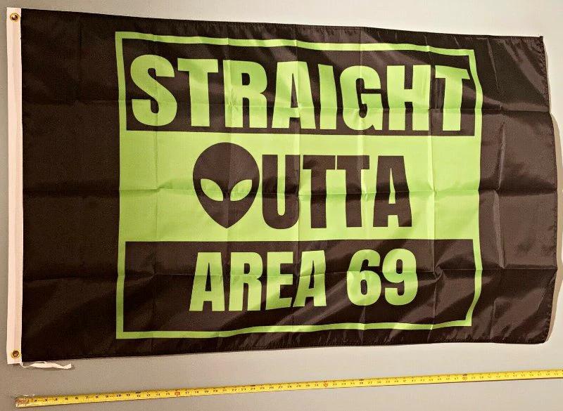 Beer Flag 69 Flag Straight Outta Area 69 Beer Funny USA Sign 3x5' by flagsjustdoit