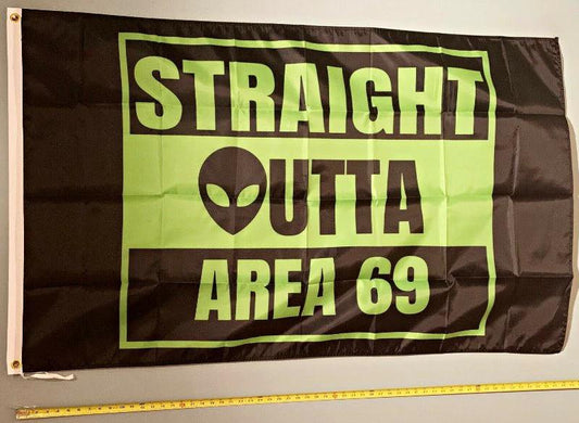 Beer Flag 69 Flag Straight Outta Area 69 Beer Funny USA Sign 3x5' by flagsjustdoit