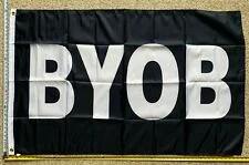 Beer Flag BYOB Black Bring Own Busch Bud Twisted Claw Sign Poster 3x5 by flagsjustdoit