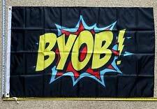 Beer Flag BYOB KP Bring Own Busch Bud Twisted Claw Sign Poster 3x5 by flagsjustdoit