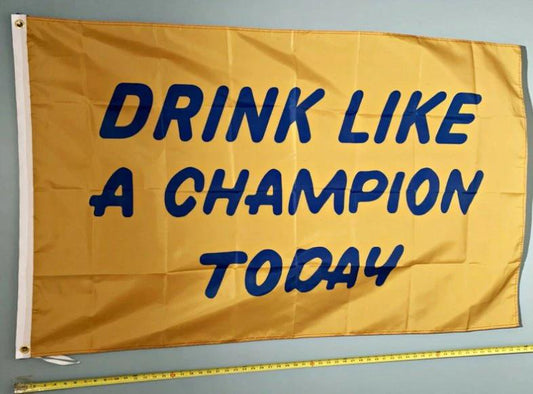 Beer Flag Drink Like A Champion Busch Bud Poster Sign 3x5' by flagsjustdoit
