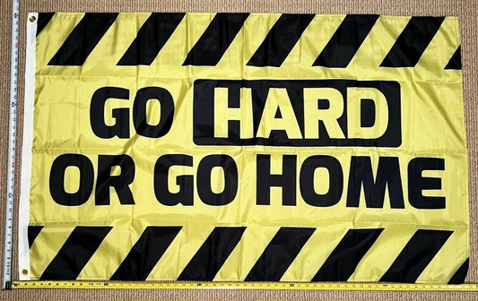 Beer Flag Go Hard Or Go Home Y Cool Party Busch Bud Sign Sign 3x5' by flagsjustdoit