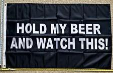 Beer Flag Hold My Beer Black Busch Bud Twisted Claw Sign Poster 3x5' by flagsjustdoit