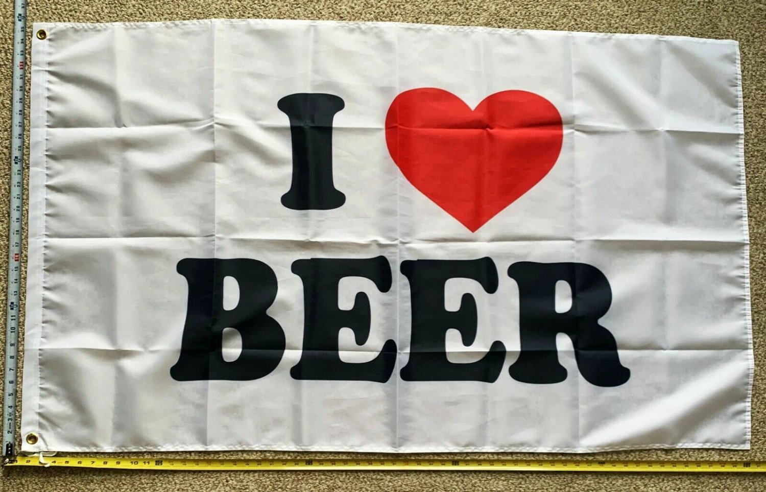 Beer Flag I Love Beer W Busch Light Bud Trump Sign USA Poster 3x5' by flagsjustdoit