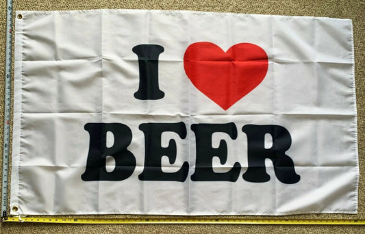 Beer Flag I Love Beer W Busch Light Bud Trump Sign USA Poster 3x5' by flagsjustdoit