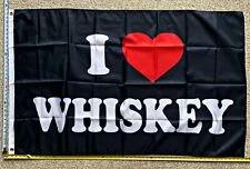 Beer Flag I Love Whiskey Black Busch Bud Twisted Claw Sign Poster 3x5 by flagsjustdoit