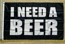 Beer Flag I Need A Beer Black Busch Bud Twisted Claw Sign Poster 3x5' by flagsjustdoit