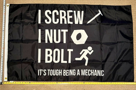 Beer Flag I Screw I Nut I Bolt Busch Twisted USA Sign Poster 3x5' by flagsjustdoit