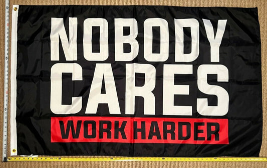 Beer Flag Nobody Cares Work Harder R Party Busch Bud Sign USA 3x5' by flagsjustdoit