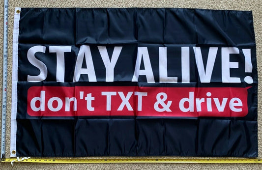 Beer Flag Stay Alive Don't Txt Car Busch Bud Trump Sign Sign 3x5' by flagsjustdoit