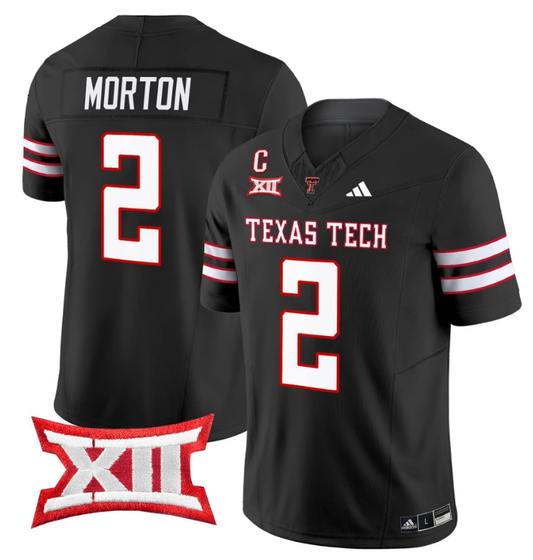 Behren Morton Jersey #2 Texas Tech Red Raiders Vapor Limited Football Black by My Store