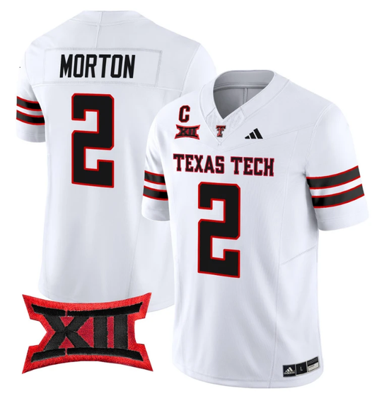 Behren Morton Jersey #2 Texas Tech Red Raiders Vapor Limited Football White by My Store