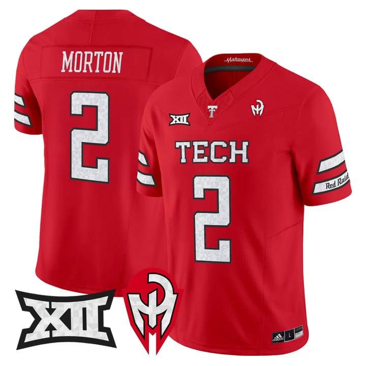 Behren Morton Jersey #2 Texas Tech Red Raiders Too Cold Vapor Stitched by My Store NCAA Football Jerseys