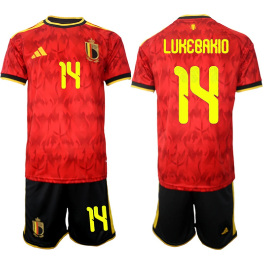 Belgium National Team #14 Dodi Lukébakio Red 2026 World Cup Home Soccer Jersey by Soccer Jersey