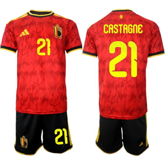 Belgium National Team #21 Timothy Castagne Red 2026 World Cup Home Soccer Jersey by Soccer Jersey