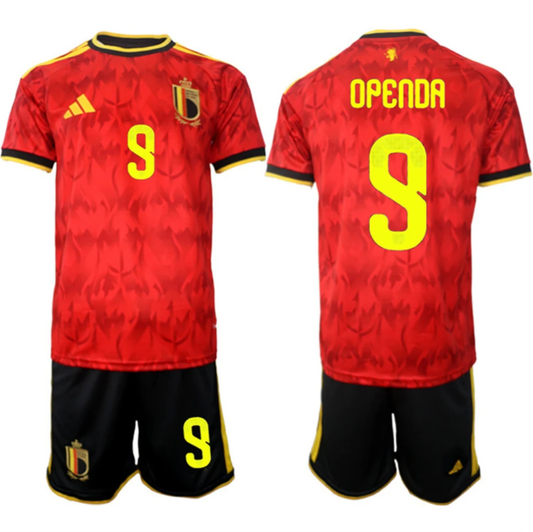 Belgium National Team #9 Loïs Openda Red 2026 World Cup Home Soccer Jersey Suit by Soccer Jersey