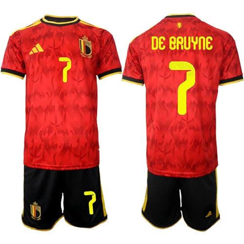Belgium #7 DE BAUYNE Jersey National Team x World Cup 2026 Home Red On Field Soccer by Soccer Jersey