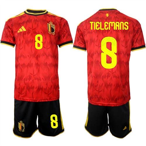 Belgium #8 TIELEMANS Jersey National Team x World Cup 2026 Home Red On Field Soccer by Soccer Jersey