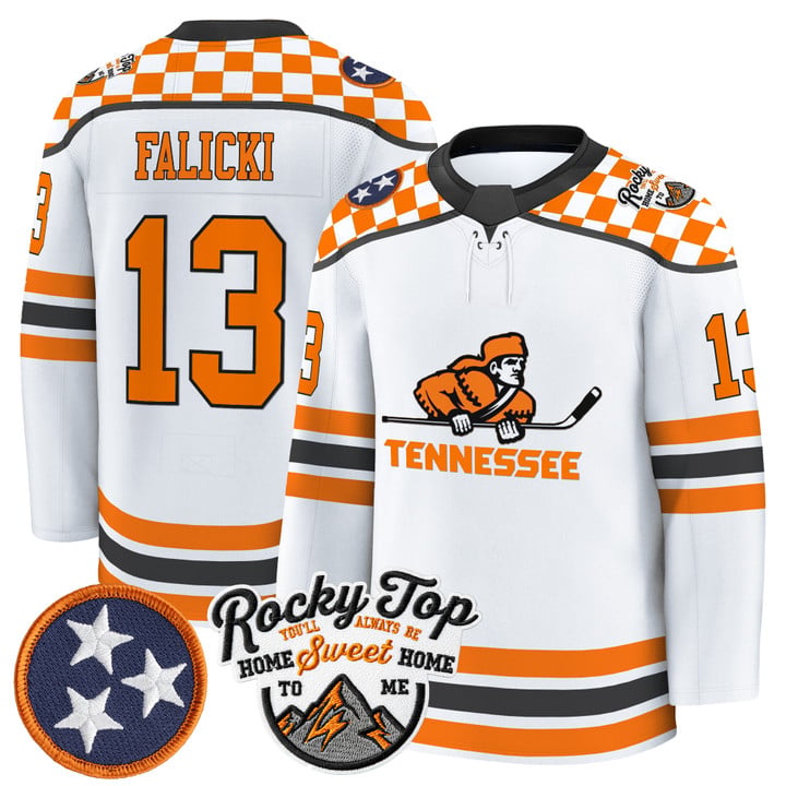 Ben Falicki Jersey #13 Tennessee Volunteers 2025-26 Hockey Premium Stitched by Hockey David