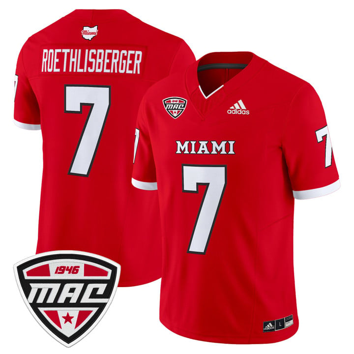 Ben Roethlisberger Jersey #7 Miami OH RedHawks 2025 Limited Stitched by My Store NCAA Football Jerseys