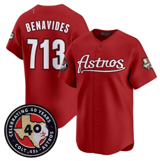 Benavides Jersey #713 Houston Astros Throwback Red - All Stitched by My Store