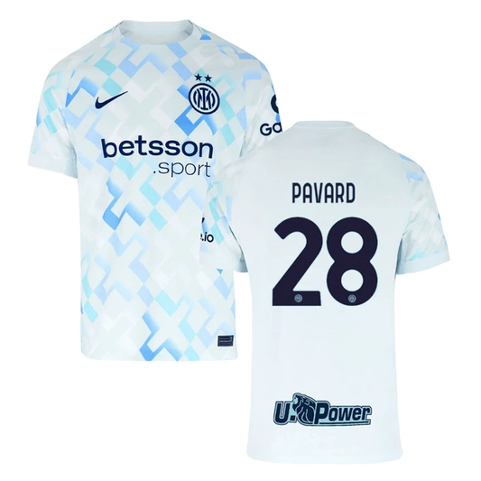 Benjamin Pavard #28 Inter Milan 2025-26 Away Match Jersey – White by Soccer Jersey