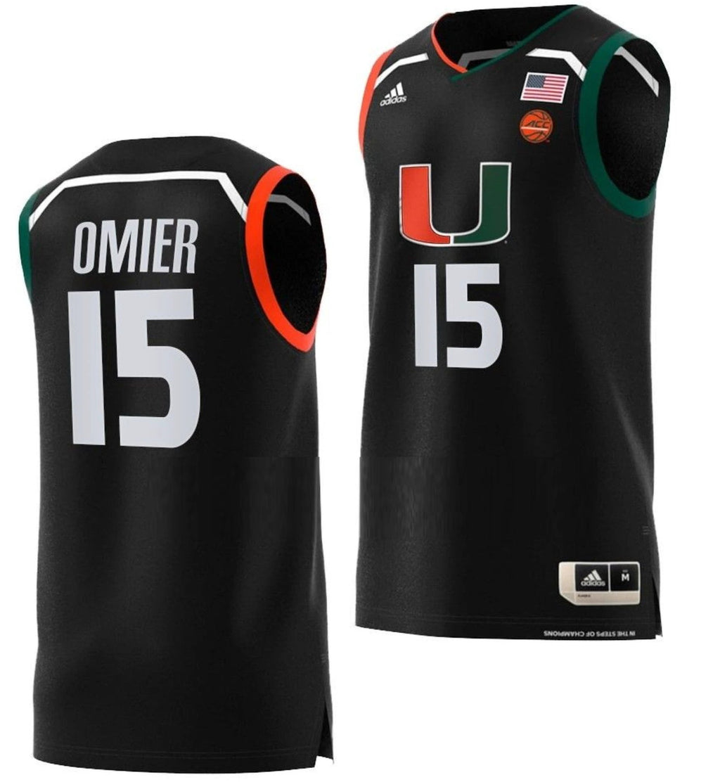 Bensley Joseph Jersey Miami Hurricanes College Basketball Swingman Black #15 by My store basketball