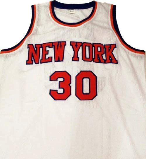 Bernard King Jersey #30 New York Basketball Sewn White Stitched by My store basketball