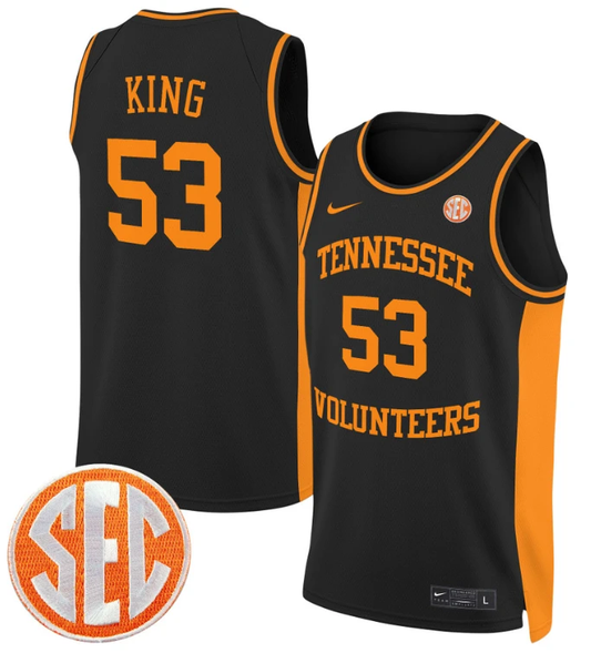 Bernard King Jersey #53 Tennessee Vols 2024 Swingman Basketball Black by My store basketball